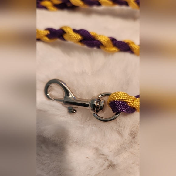 New purple and yellow nylon leash - Picture 5 of 10